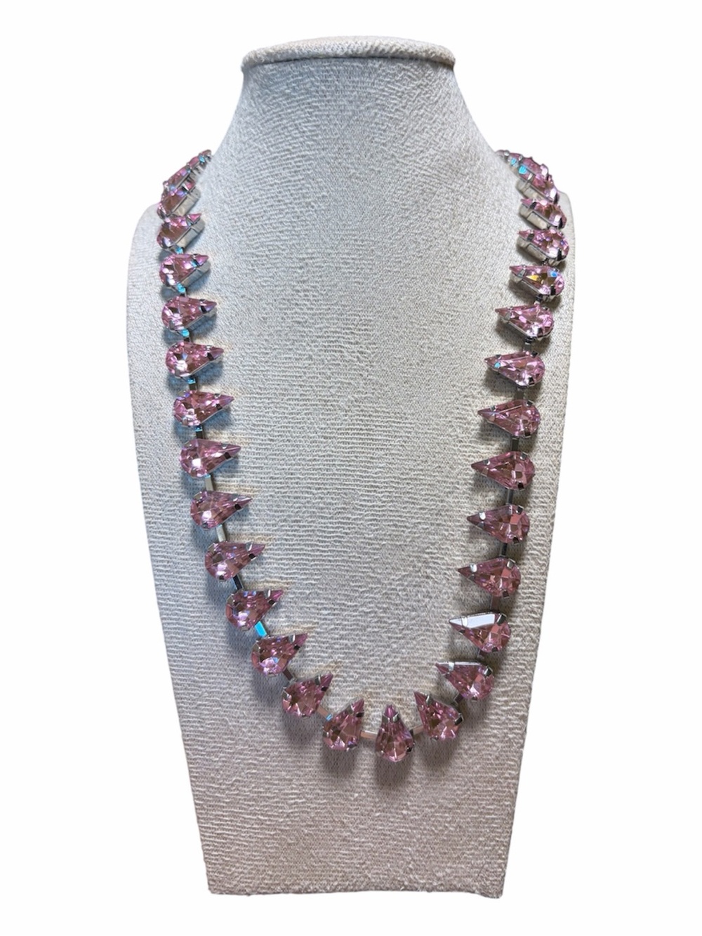 Pink Teardrop Crystal Necklace - Women Jewelry